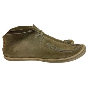 True Religion Khaki Suede Leather Lace Up Chukka Ankle Boots